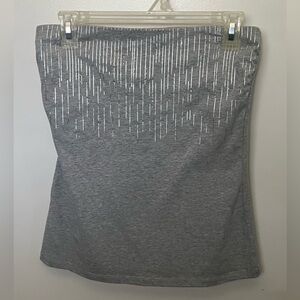 Express shimmer strapless top